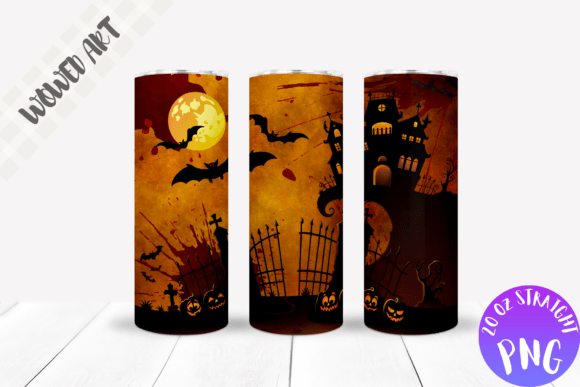 A Designer's Take on the Halloween House Tumbler Wrap for Craft Graphics