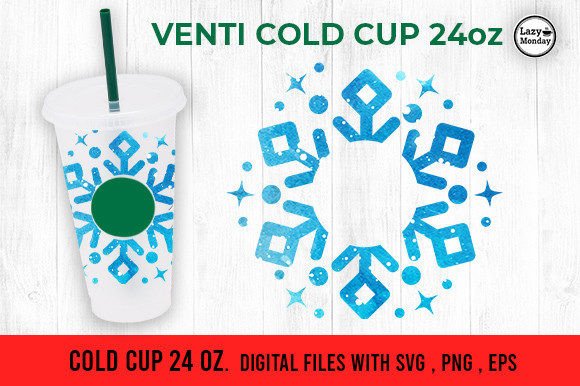 A Designer's Take on the Snow Flake Frozen Cold Cup Graphics