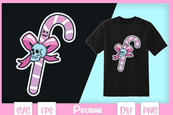 A Pastel Goth Christmas Candy Design for Crafty Brand Graphics