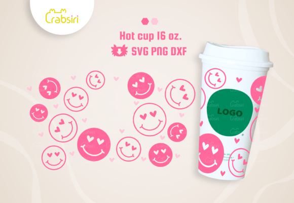 A Smile Love Hot Cup 16oz Graphics Asset Review for Client Crafts