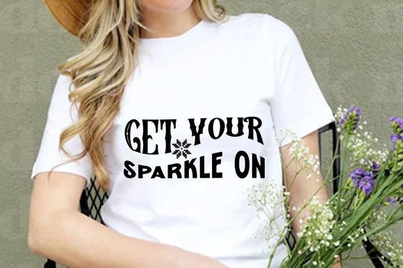 A Sparkling Graphic for Festive T-Shirt Designs & Crafts