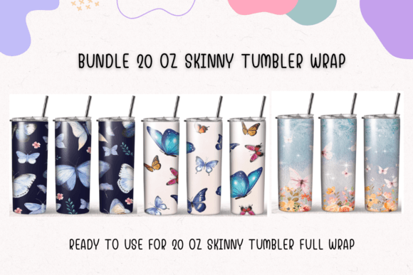 Butterfly Bundle Tumbler Graphics & Print Templates