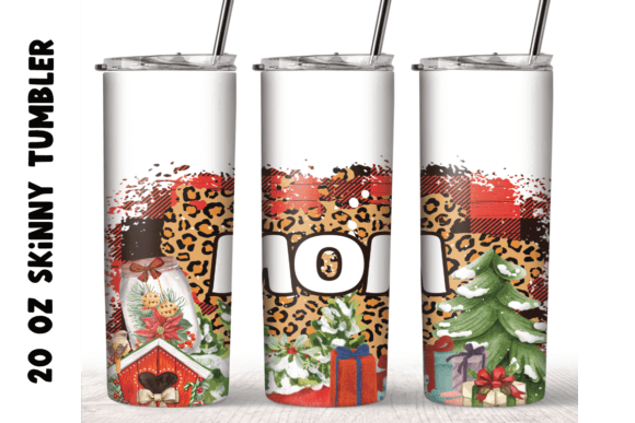 Christmas Mom Plaid Graphics for Crafts and Tumbler Projects