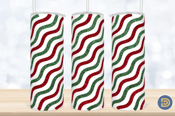 Christmas Stripe 20Oz Tumbler PNG: Graphics & Crafts
