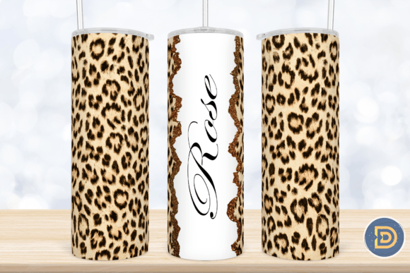 Crafting with the Add Name Leopard Glitter Tumbler Wrap Graphic