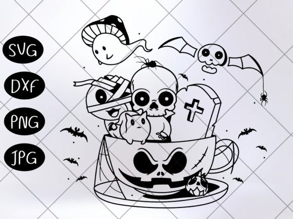 Cute Halloween Ghost in a Tea Cup: A Graphic & Illustration Review