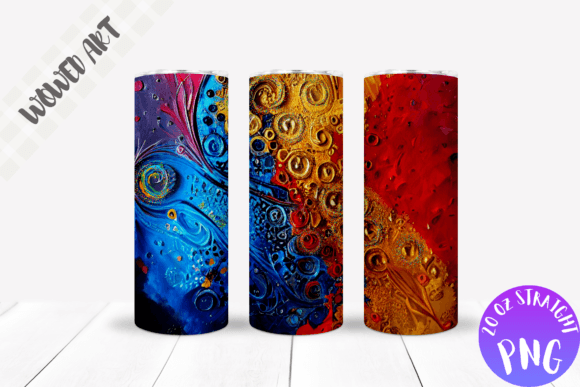 Oil Painting Tumbler Wrap Graphics for Creative Crafts