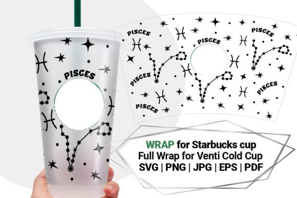 Pisces Wrap Graphics for Crafts and Branded Cups