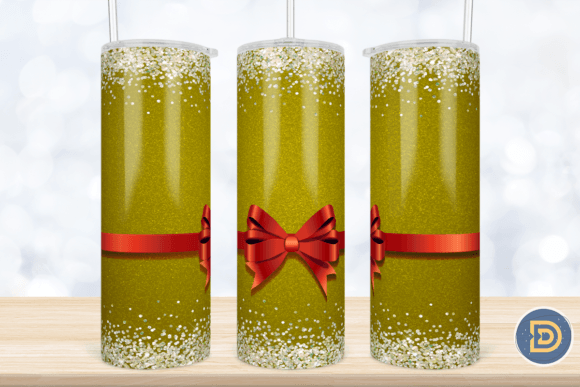 Ribbon Gold Glitter Tumbler Wrap for Crafts and Graphics